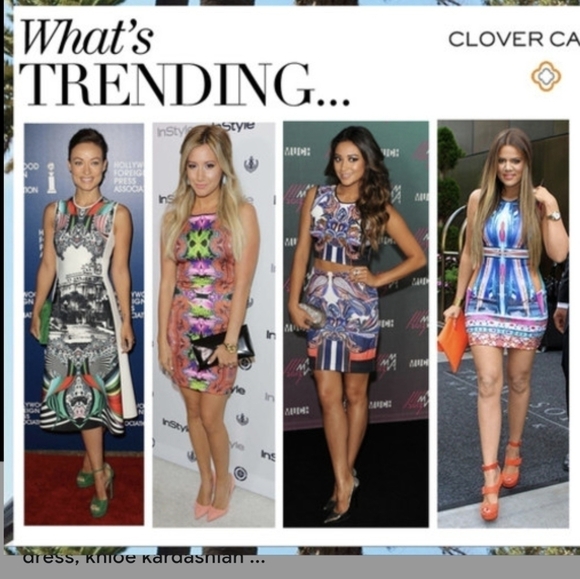 Clover CANYON Bodycon Printed Dress Xs - Picture 12 of 16